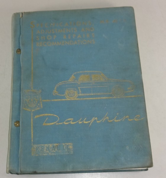 Workshop Manual Renault Dauphine Typ R.1090