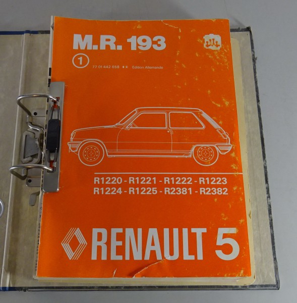 Werkstatthandbuch / Reparaturleitfaden Renault 5 R1220 - R2382 Mechanik 10/1977