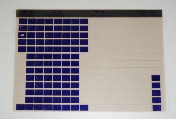 Microfich Parts Catalogue / Ersatzteilkatalog Yamaha YZF - R6 Stand 09/2000