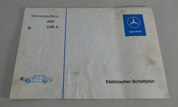 Elektrischer Schaltplan Mercedes W115 /8 200, 230.4 Benziner Stand 11/1973