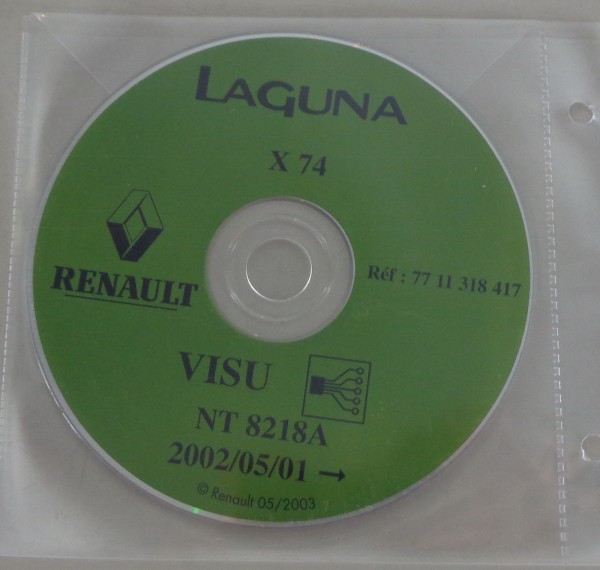 Elektrische Schaltpläne auf CD Renault Laguna II X74 Modelljahr ab 05/2002