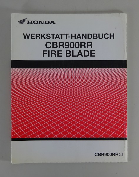 Werkstatthandbuch Ergänzung Honda CBR 900 RR Fireblade Stand 07/2002