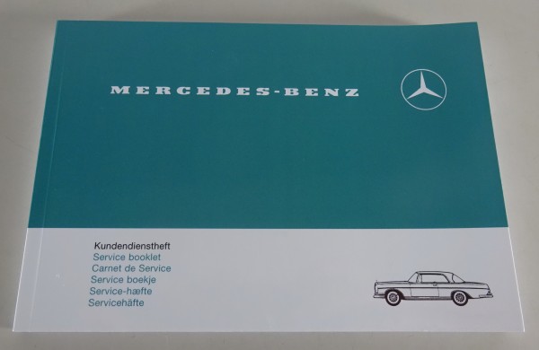 Scheckheft Mercedes-Benz W110 / W111 / W112 / W108 / W109 / R113 Pagode