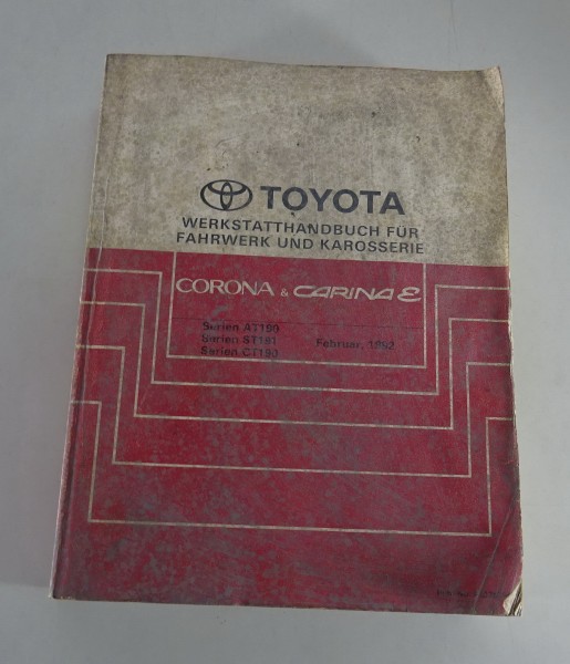 Werkstatthandbuch Grundhandbuch Toyota Corona + Carina E Stand 2/1992