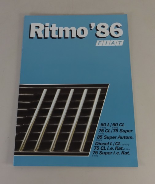 Prospekt / Broschüre Fiat Ritmo '86 Stand 10/1985
