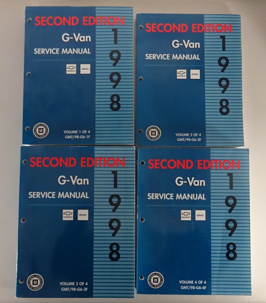 Workshop Manual 4 Volumes Chevrolet / GMC G-Van Second Edition from 1998