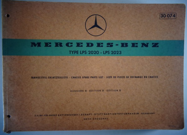 Teilekatalog / Ersatzteilliste Mercedes Benz Typ LPS 2020 - LPS 2023 von 12/1967