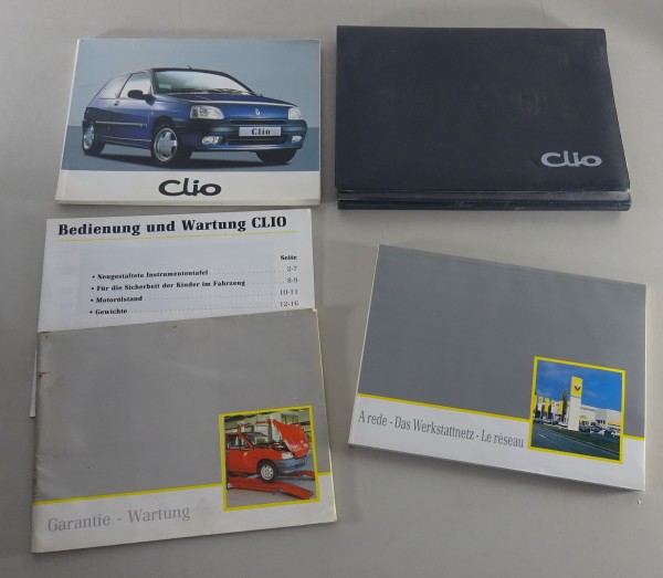 Bordmappe + Betriebsanleitung Renault Clio Stand 1996