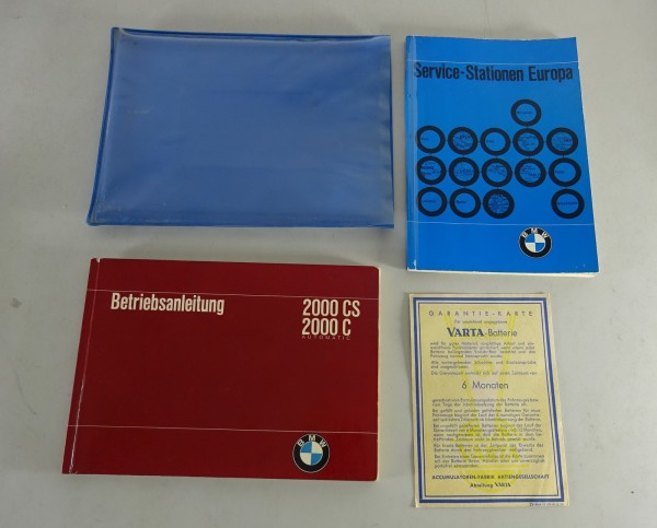 Bordmappe + Betriebsanleitung BMW 2000 C + CS Coupe Stand 05/1966