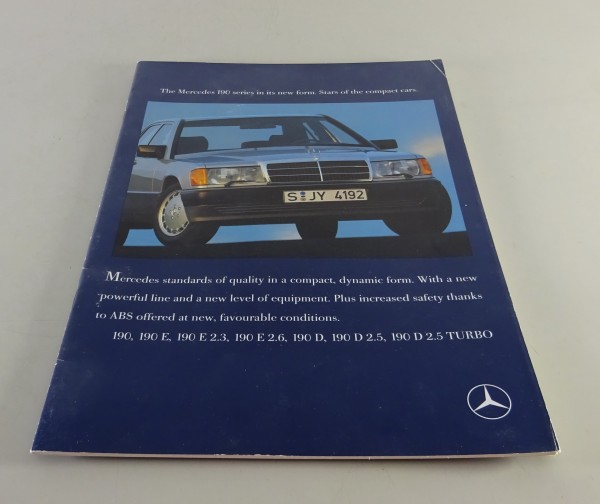 Prospect / Brochure Mercedes-Benz W201 190 / 190 E / 190 E 2.6 / etc. v. 08/1988