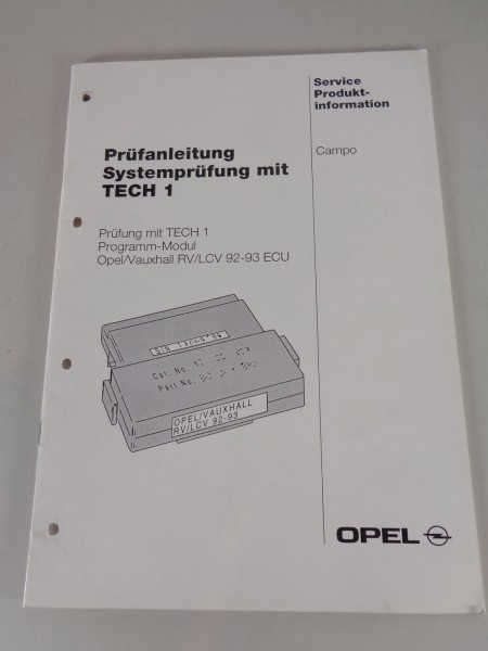 Werkstatthandbuch Prüfanleitung Opel Campo Systemprüfung Motor 2,3L (4ZD1) 1993