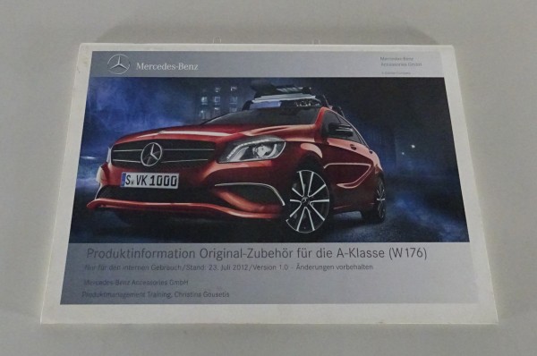 Produktinformationen Mercedes-Benz A-Klasse W176 Zubehör+Ausstattung Stand 2012