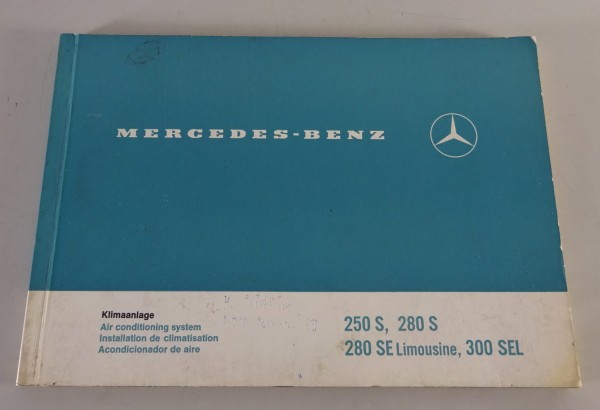 Betriebsanleitung Mercedes-Benz Klimaanlage für W108 + W109 Stand 03/1968