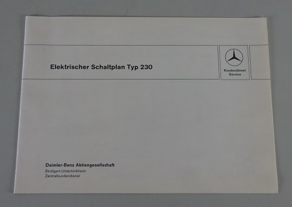 Elektrischer Schaltplan Mercedes-Benz 230 kleine Heckflosse W110 Stand 05/1966