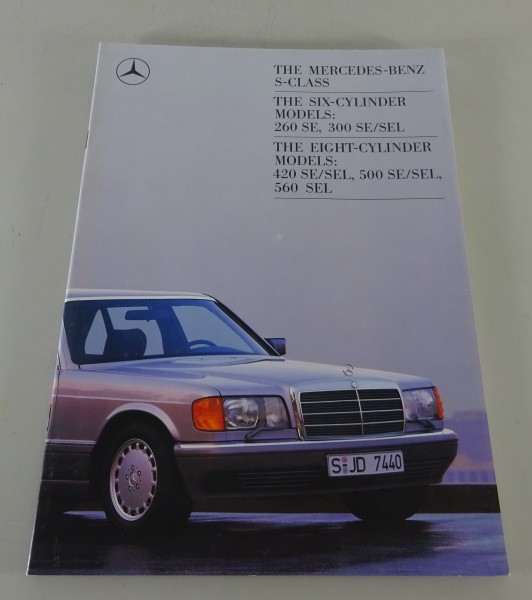 Brochure Mercedes-Benz S-Class W126 260 SE - 560 SEL from 08/1987