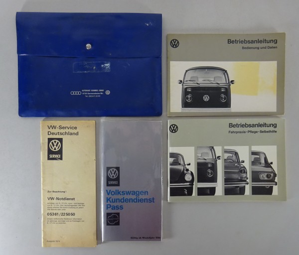 Bordmappe + Betriebsanleitung VW Bus / Transporter T2 T2b Stand 01/1973