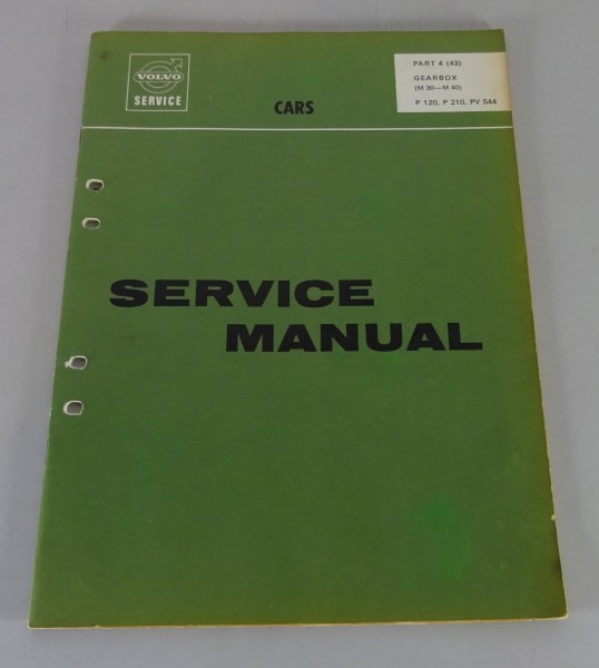 Workshop Manual / Service Manual Volvo P120 Amazon + PV544 Gearbox from 11/1964
