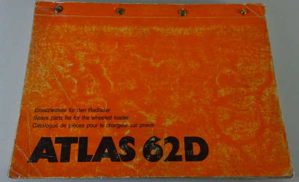 Spare parts list / Teilekatalog Atlas Hydraulik-Radlader 62D Stand 06/1992