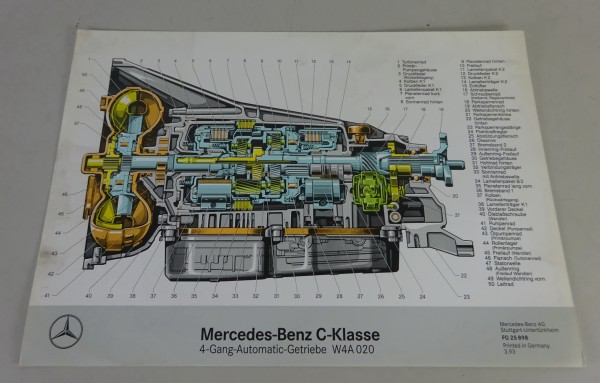Schnittbild Mercedes-Benz C-Klasse W202 Automatikgetriebe W4A 020 Stand 03/1993
