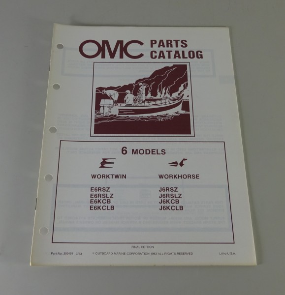 Teilekatalog Johnson Evinrude Outboards 6 PS Models Stand 3/1983