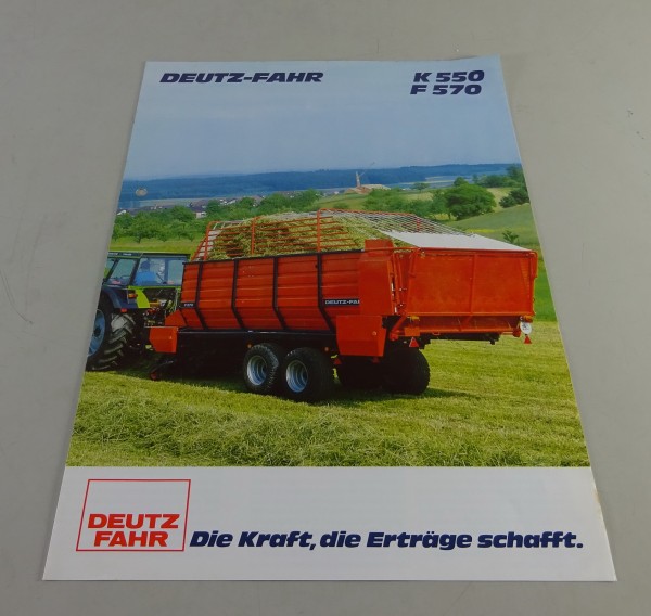 Prospekt / Broschüre Deutz-Fahr Ladewagen K 550 / F 570 Stand 10/1982
