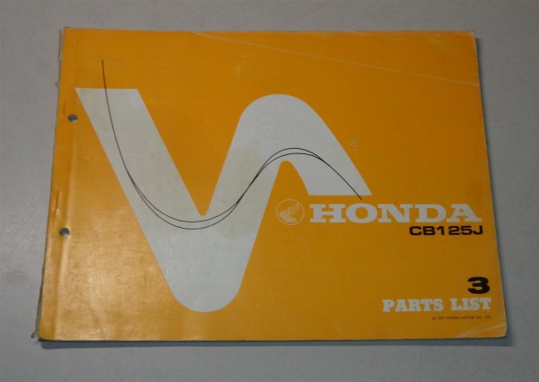 Teilekatalog / Ersatzteile / Parts List Honda CB 125 J von 1977