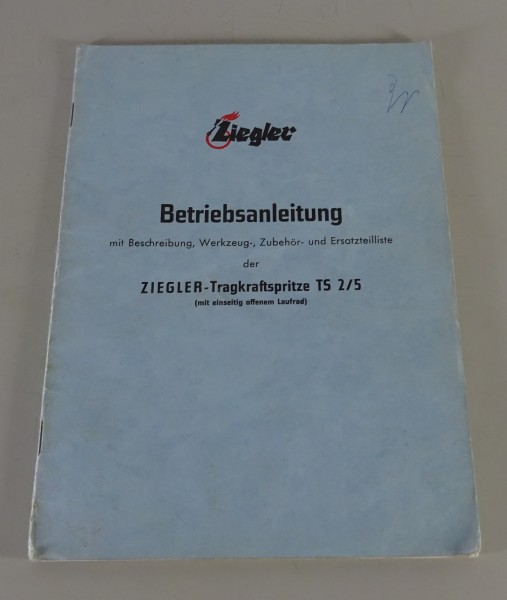 Betriebsanleitung / Handbuch + Ersatzteilliste DeutzTragkraftspritze TS 8/8