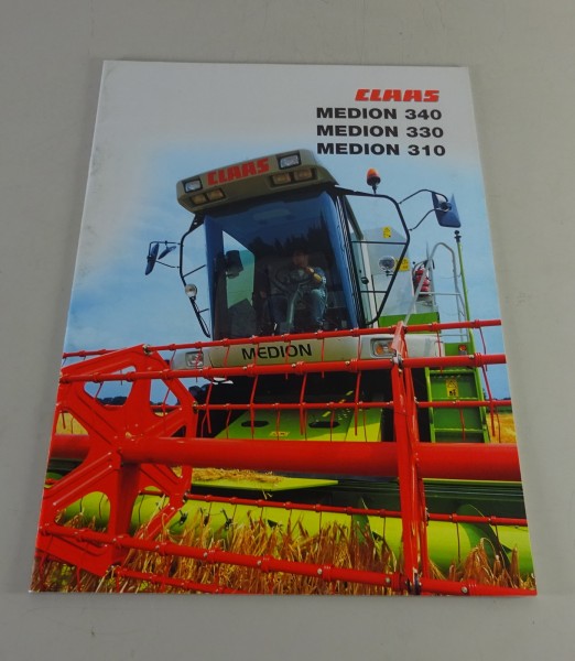 Prospekt / Broschüre Claas Schneidwerk Medion 340 / 330 / 310 Stand 07/2002