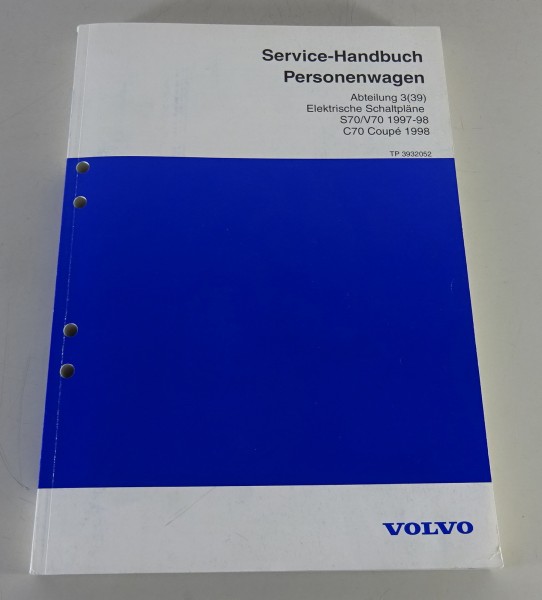 Werkstatthandbuch Volvo S70 / V70 / C70 Coupé / Elektrische Schaltpläne 1997-98
