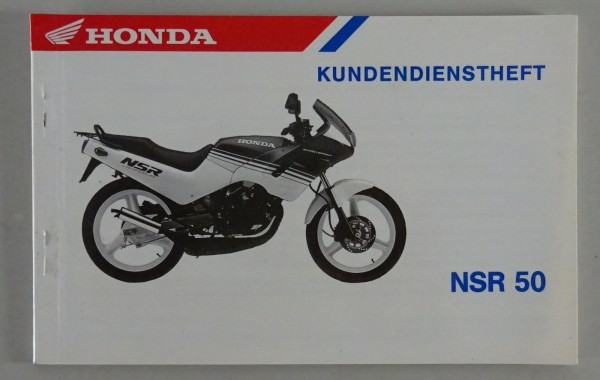 Serviceheft / Checkheft Honda NSR 50 gebraucht mit Einträgen
