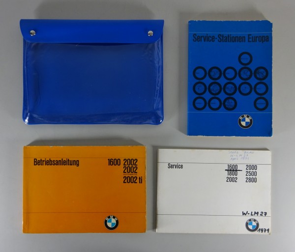 Bordmappe + Betriebsanleitung BMW 1600 / 2002 + Automatic / ti Stand 1971