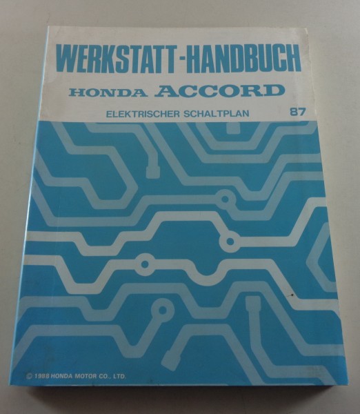 Werkstatthandbuch Honda Accord Elektrischer Schaltplan Elektrik Stand 1987
