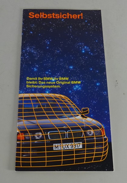 Prospekt / Broschüre Das neue Original BMW Sicherungssystem. Stand 1995
