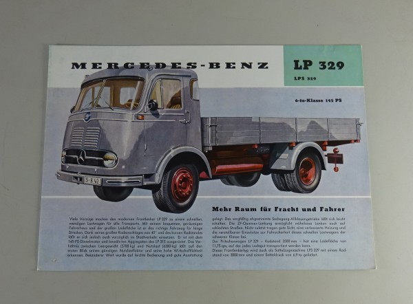 Prospekt / Broschüre Mercedes-Benz LKW LP 329 / LPS 329 Stand 02/1964