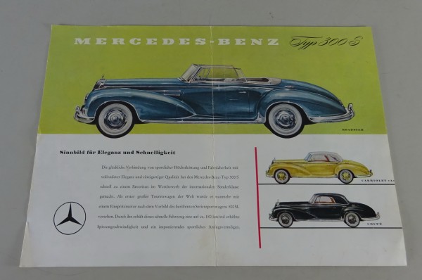 Prospekt / Prospektblatt Mercedes-Benz 300 S W188 Cabriolet A + Coupé + Roadster
