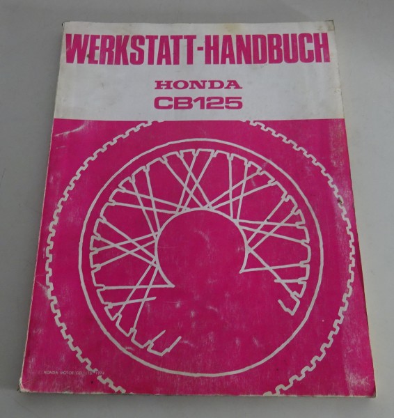 Werkstatthandbuch / Reparaturanleitung Honda CB 125 Twin Zweizylinder Stand 1974