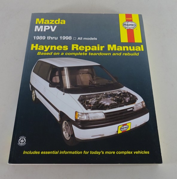 Repair Manual Haynes Mazda MPV Mj. 1989 thru 1998 All models