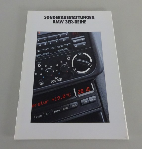 Prospekt / Broschüre BMW 3er E36 Sonderausstattungen Stand 02/1990