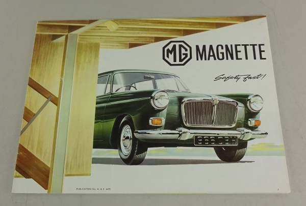 Prospekt / Brochure MG Magnette Stand 08/1964