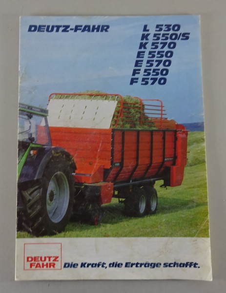 Prospekt Deutz Fahr L 530,K550/S,K 570, E 550,E 570,F 550,F 570 Stand:01/1984