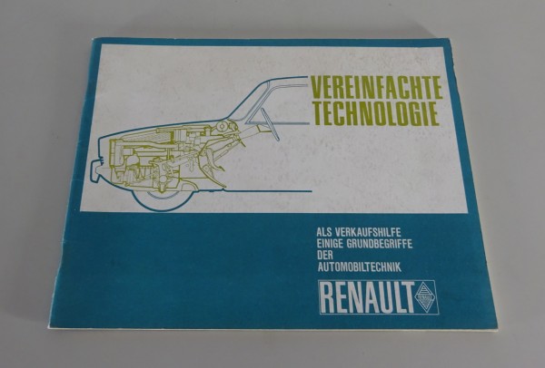 Technisches Handbuch Renault R8 Grundbegriffe für Verkäufer Stand 1970