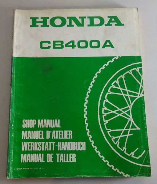 Werkstatthandbuch Nachtrag Honda CB 400A Stand 1977