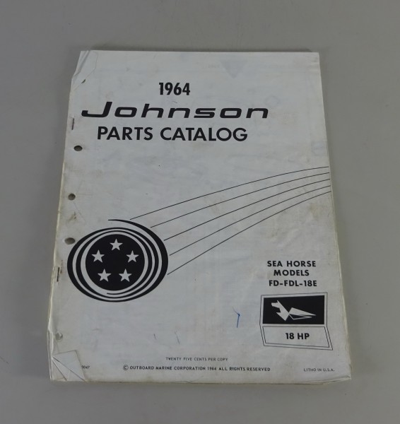 Teilekatalog OMC Johnson Outboards 18 PS Models Stand 1964
