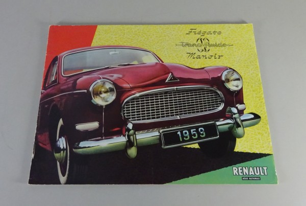 Prospekt / Broschüre Renault Frégatte & Manoir Stand 1959 | Französisch