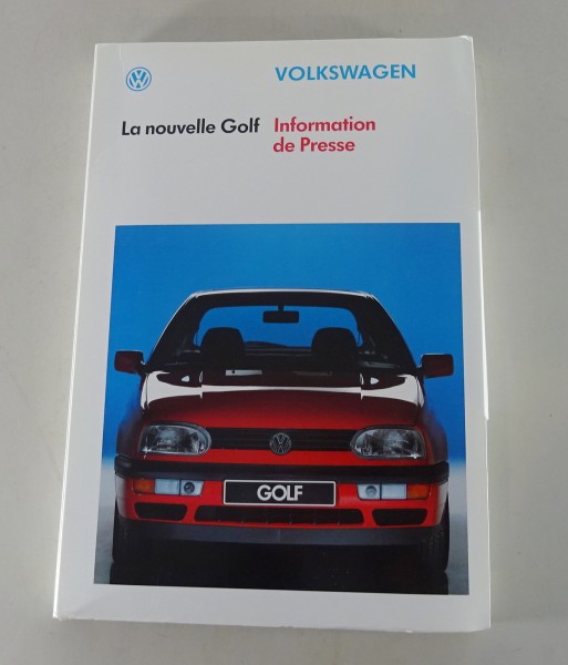 Dossier de presse Présentation VW Golf 3 / III incl. GTI + VR6 de 08/1991