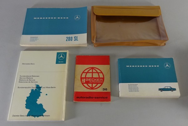 Bordmappe + Betriebsanleitung Mercedes-Benz 280 SL Pagode R113 Stand 10/1969