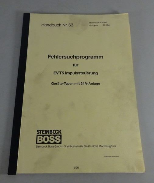Werkstatthandbuch/Fehlersuchprogramm Steinbock Gabelstapler ETV5 Impulssteuerung
