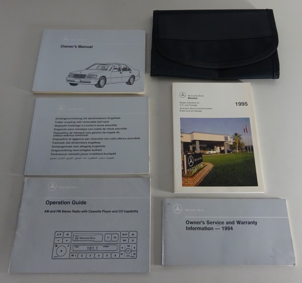 Owner's Manual + Wallet Mercedes S-Class W140 S 350 Turbodiesel from 01/1994