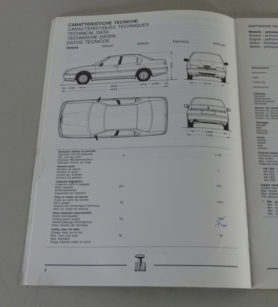 Product Bulletin / Einführungsschrift Alfa Romeo 164 3,0l V6 Automatik 03/1989