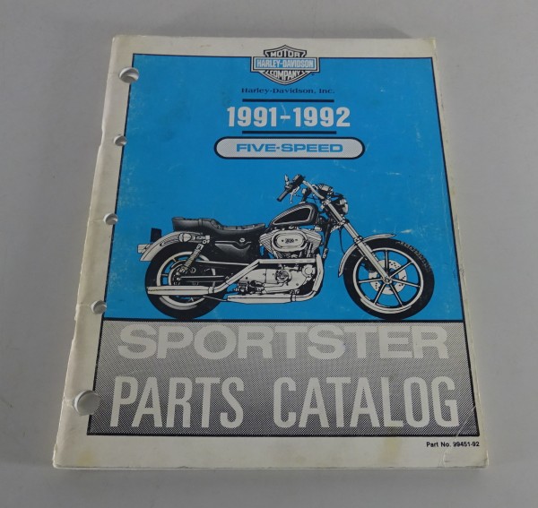 Parts catalog / Spare parts list Harley Davidson Sportster Models 1991/92